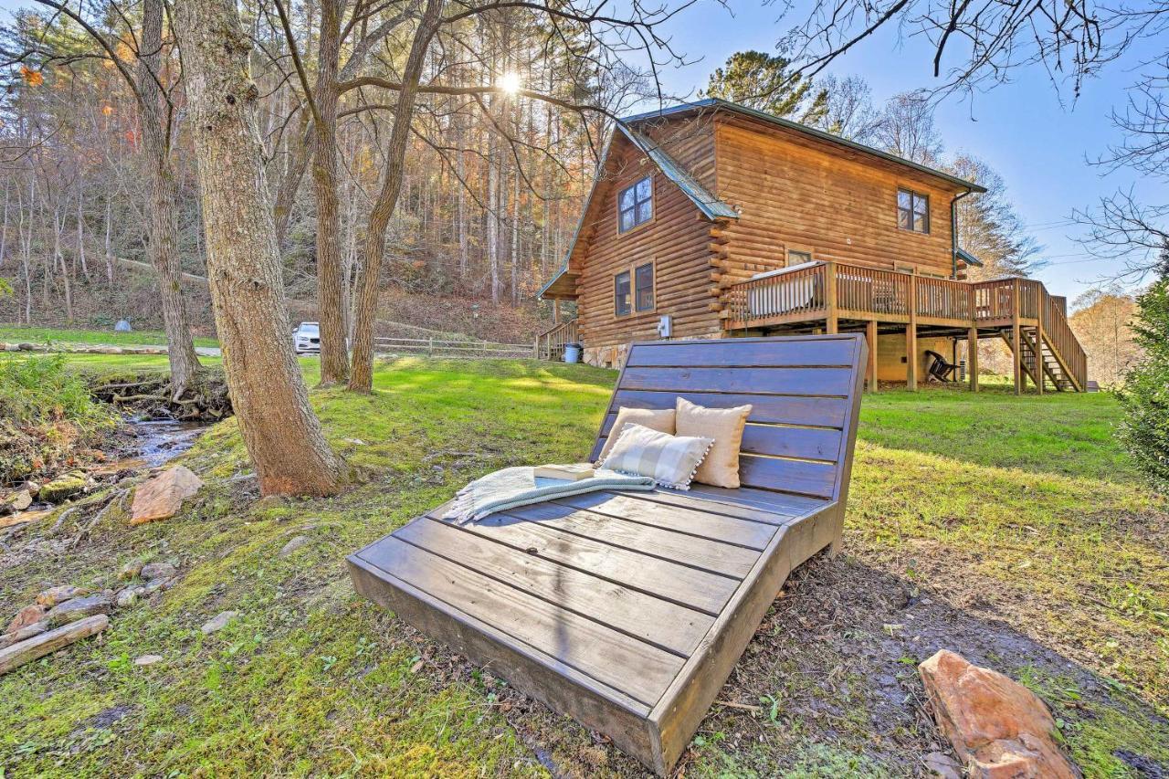 Creekside Bryson City Cabin With Private Hot Tub Villa Exterior foto